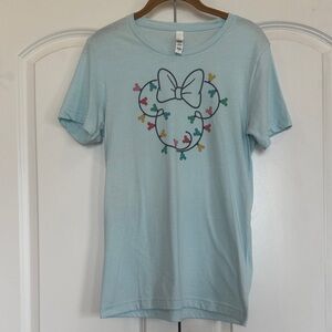 Bella Canvas Light Blue Short Sleeve Tee with Disney Minnie Design